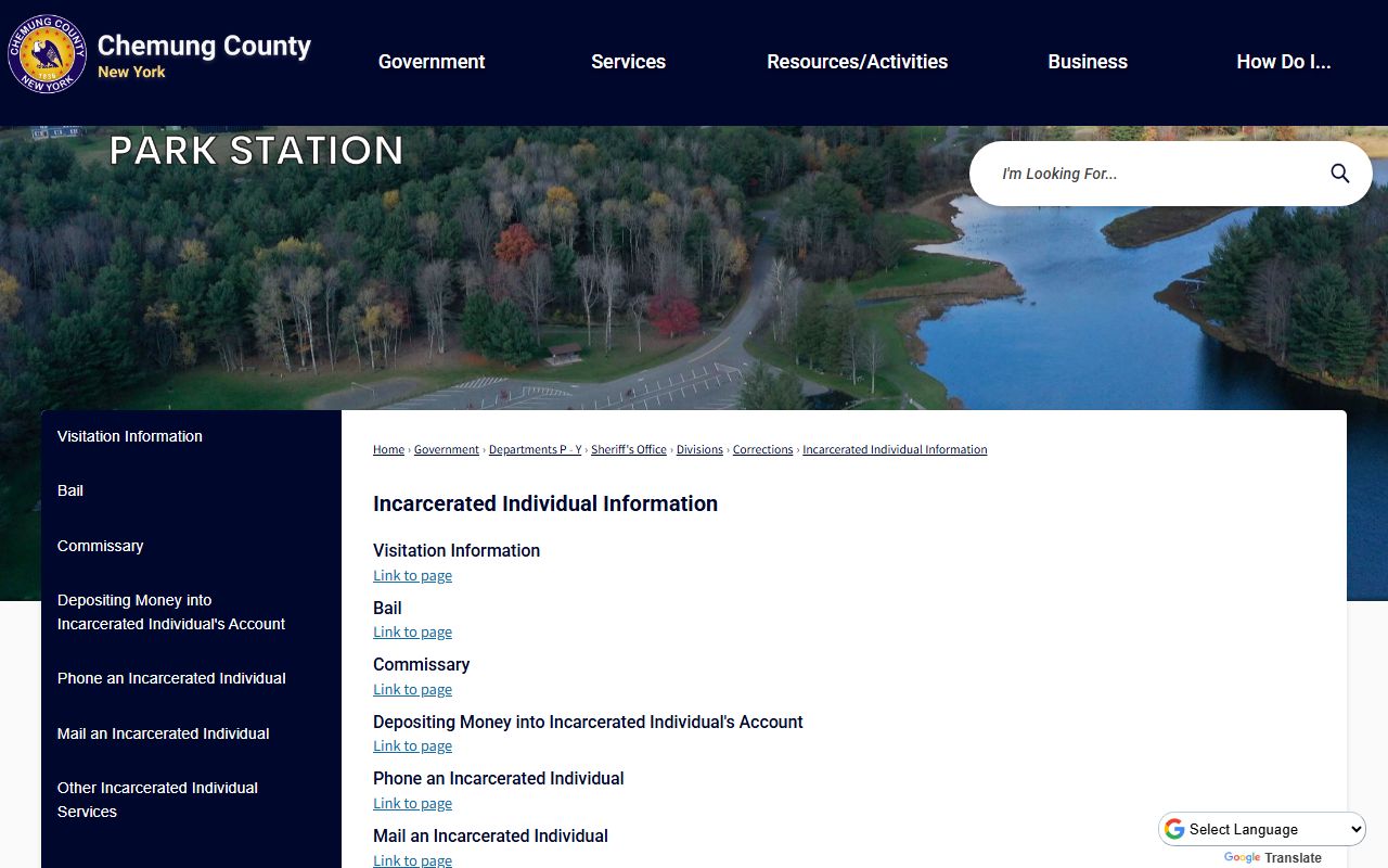 Chemung County inmate records hub for jail services